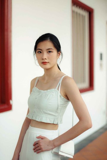 Lizzy Ruffle Top (Sage)